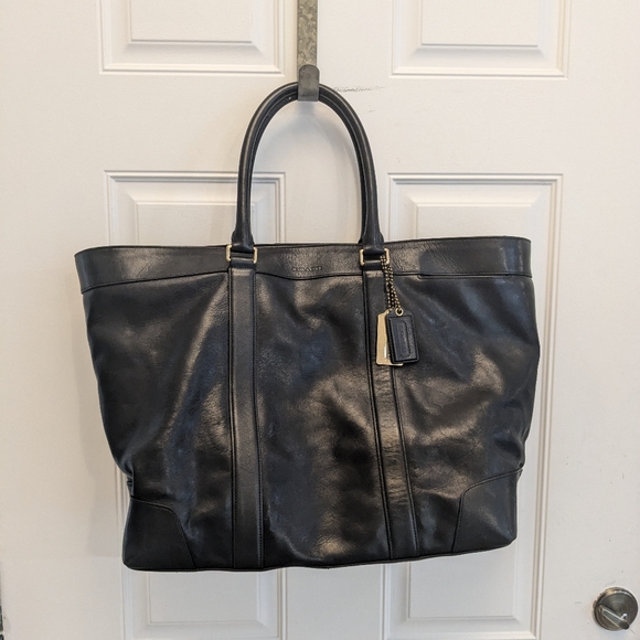 Coach Handbags - Coach Bleecker Legacy Weekender Black Leather Bag